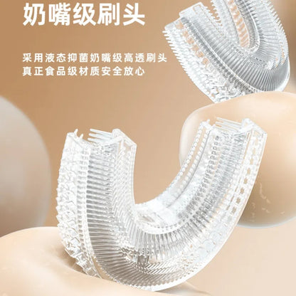 Cross-Border Children's Electric Toothbrush U-Shaped 3-6-12 Years Old Cute Cartoon Charging U-Shaped Children's Electric Toothbrush Wholesale - image 2