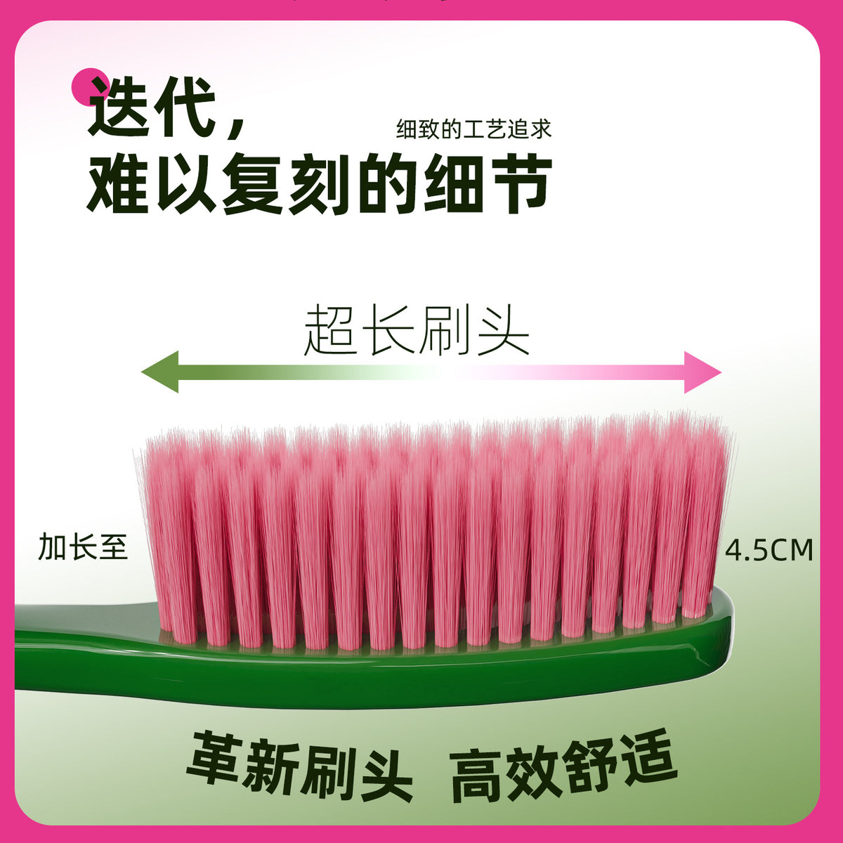 Sam's Long-Head Toothbrush Single-Pack Adult Household Extended Long-Head Fine Soft-Bristled Household Toothbrush Wholesale - image 2