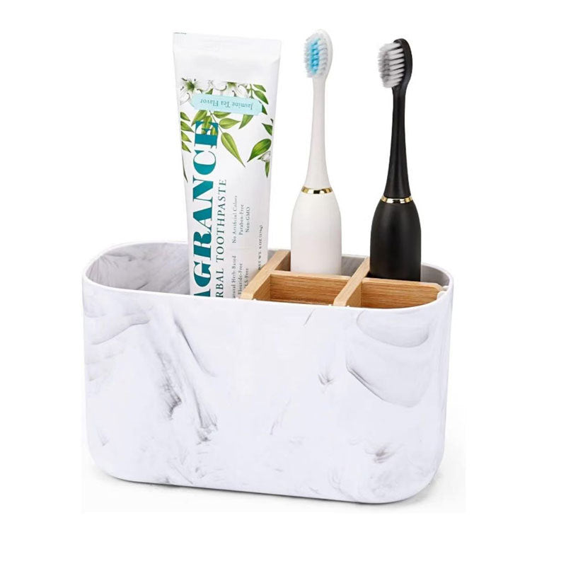 No-Drill Bathroom Toothbrush Holder Storage Bucket Bathroom Toothbrush Stand Toothpaste Toothbrush Rack Toiletry Storage Rack - image 5
