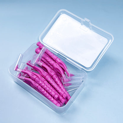 Dropshipping, Factory Ready Stock, Puhua Interdental Brush L-Shaped 7-Shaped Puzhilang Toothbrush, Boxed with 20 Pieces - image 2