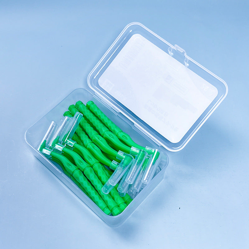 Dropshipping, Factory Ready Stock, Puhua Interdental Brush L-Shaped 7-Shaped Puzhilang Toothbrush, Boxed with 20 Pieces - image 5