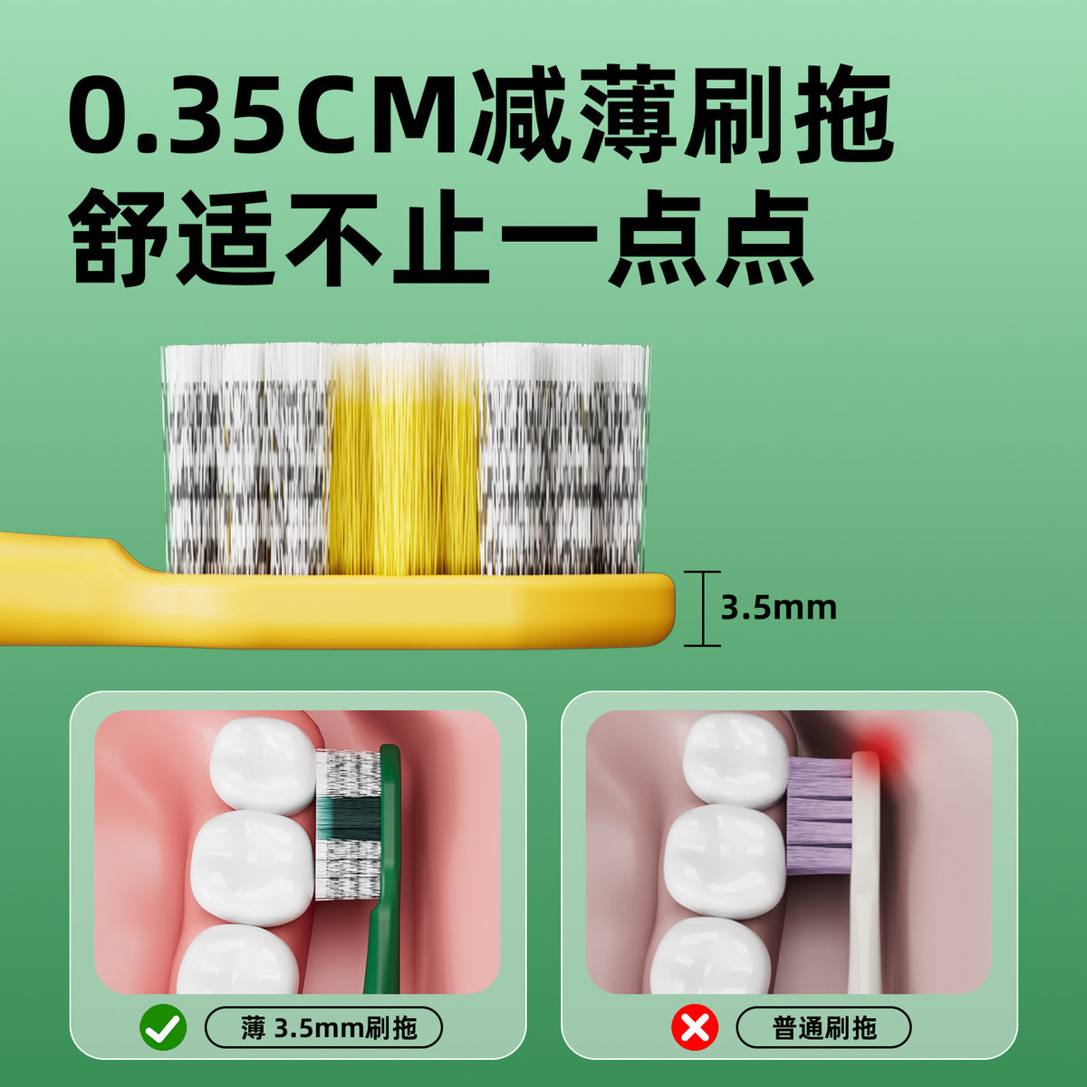 Teenagers Toothbrush Soft Bristles Classy Independent Packaging Wholesale Customized Household Wide Head Classy Wide Head 12 Years Old and Above - image 3