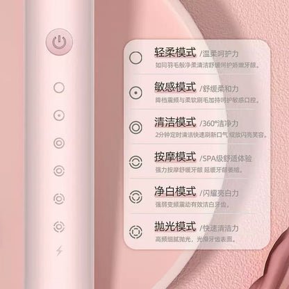 Cross-Border Popular Electric Toothbrush Rechargeable Adult Soft-Bristled Rechargeable Portable Smart Tooth Cleaning Tool - image 4