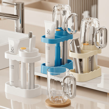 Toothbrush and Tooth Cup Storage Rack, High-End Mouthwash Cup, Student Dormitory Toothbrush Cup, Couple Wash Cup, Electric Toothbrush Holder - image 1