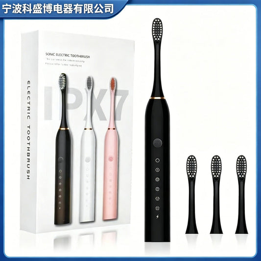 Cross-Border Electric Toothbrush, Rechargeable, Soft-Bristle, Multi-Speed, Portable, Vibrating, Waterproof, for Adults, Men, Women, and Children - image 1
