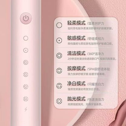 Cross-Border Electric Toothbrush, Rechargeable, Soft-Bristle, Multi-Speed, Portable, Vibrating, Waterproof, for Adults, Men, Women, and Children - image 4