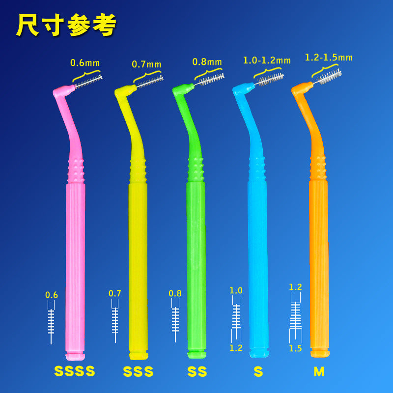 Cross-Border Wholesale Cleanpik Interdental Brush L-Shaped Interdental Brush 7-Shaped Interdental Orthodontic Toothbrush Korean Stainless Steel Wire - image 3