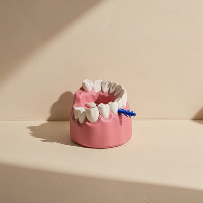 Soft silicone single-use interdental brush with soft bristles - view 3