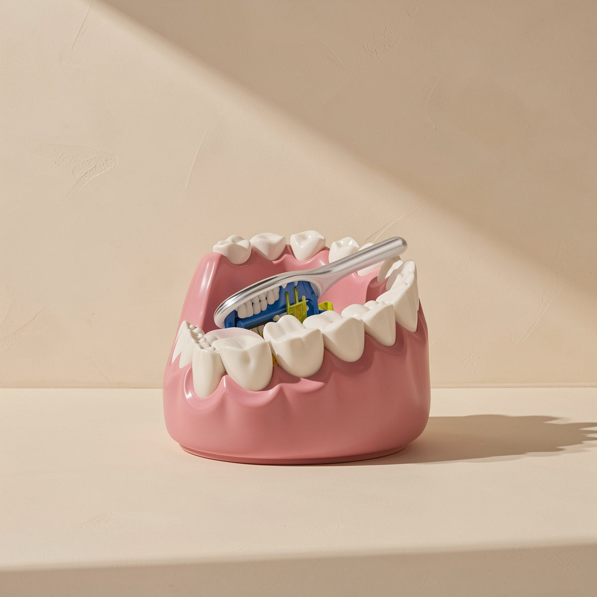Soft silicone single-use interdental brush with soft bristles - view 4