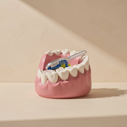 Soft silicone single-use interdental brush with soft bristles - view 4