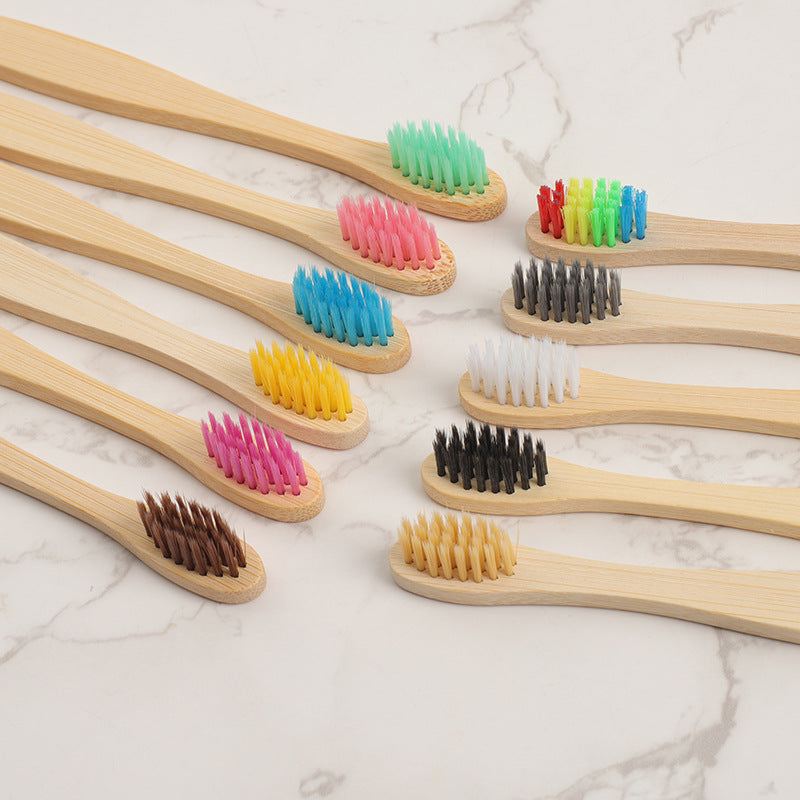 Hotel and B&B Children's Bamboo Toothbrush with Handle, Healthy Soft Bristles, Disposable Flat Bamboo Toothbrush for Children - image 3