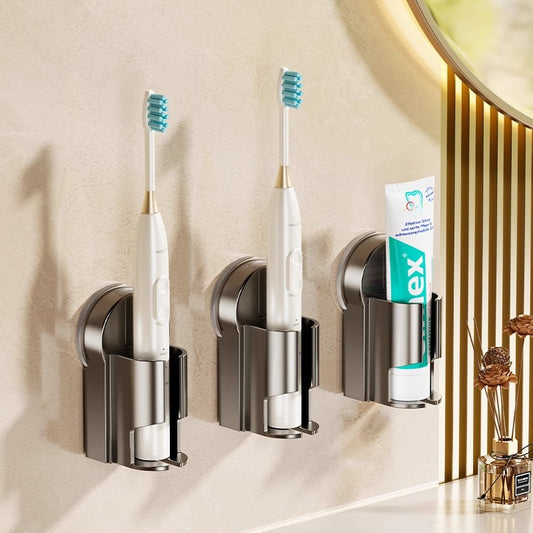 Suction Cup Electric Toothbrush Storage Rack Wall-Mounted Punch-Free Bathroom Toothbrush Storage Bathroom Wall Toothbrush Rack - image 1