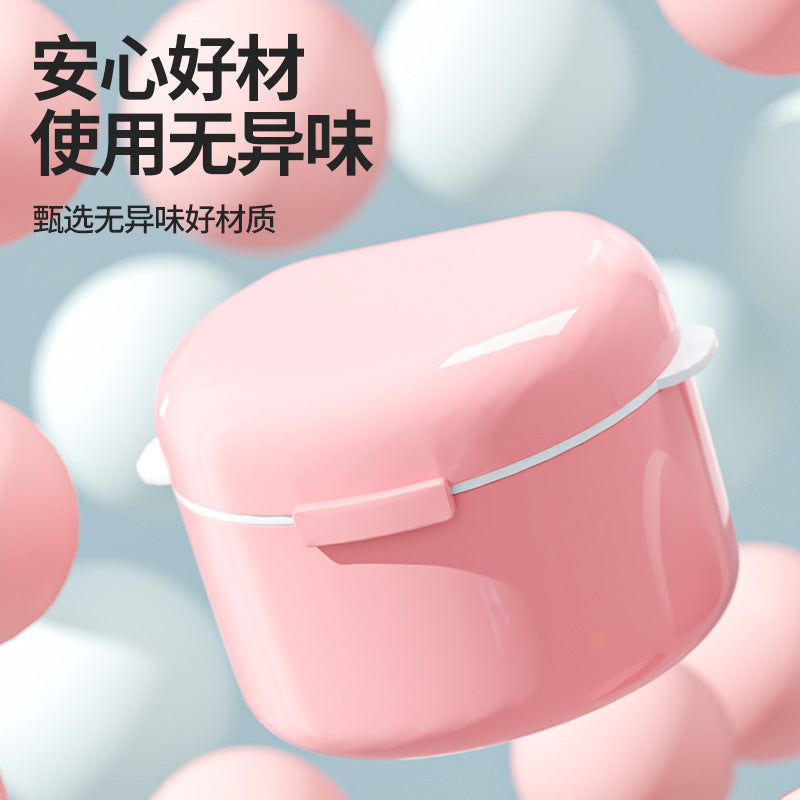 Portable Invisible Braces Storage Box Layered Washable Denture Cleaning Box Drainable Dental Braces Storage Box - image 4