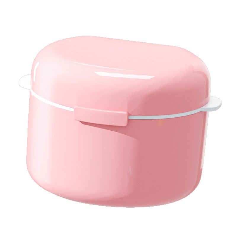 Portable Invisible Braces Storage Box Layered Washable Denture Cleaning Box Drainable Dental Braces Storage Box - image 5