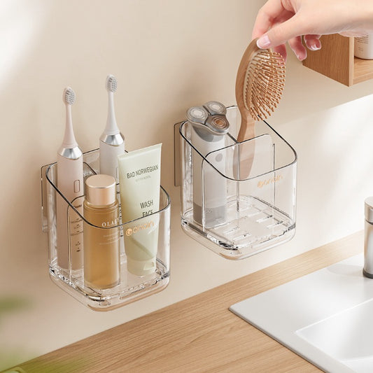 Electric Toothbrush Storage Rack Without Punching Wall-Mounted Bathroom Storage Artifact Household Toothpaste Toothbrush Storage Rack Wholesale - image 1