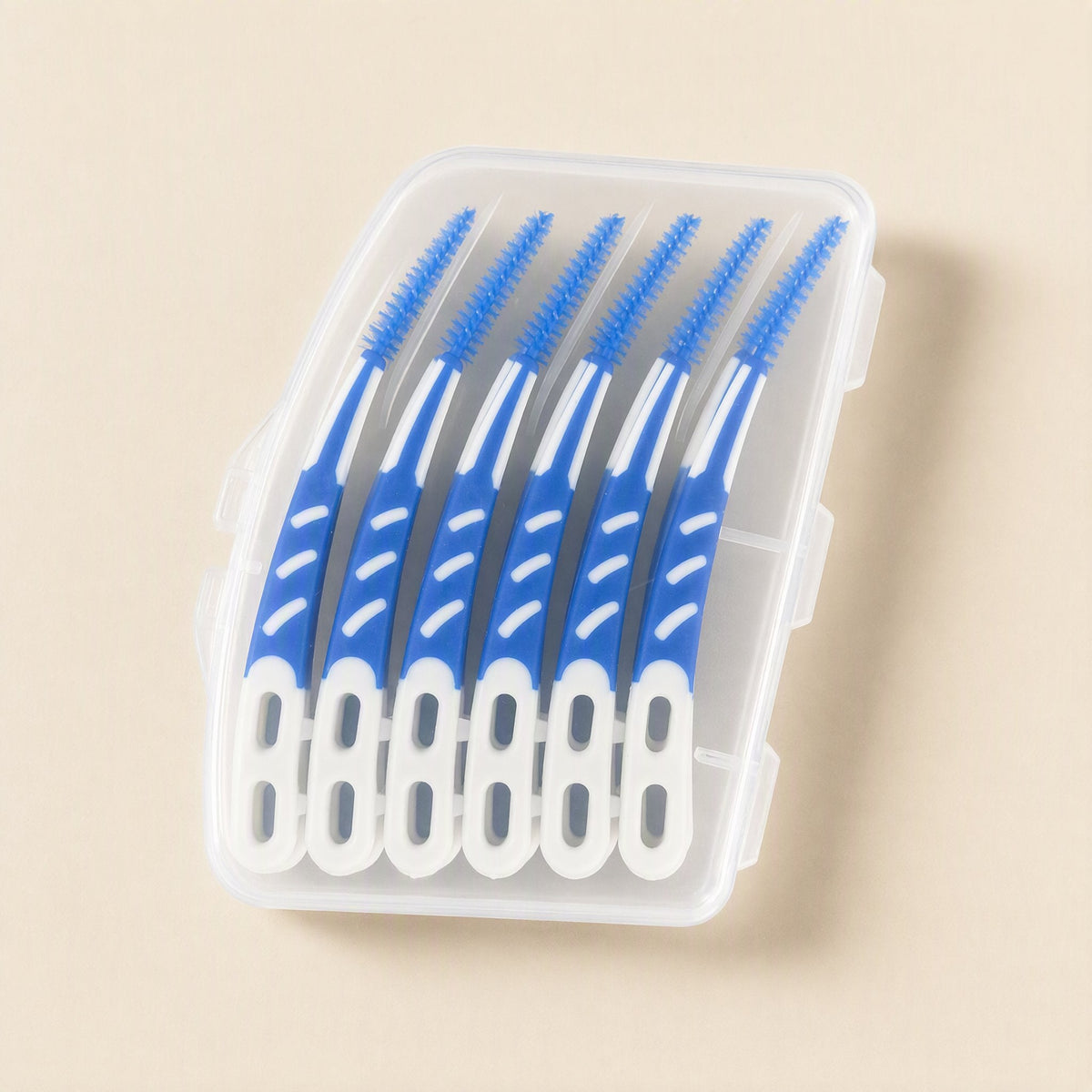 Boxed set of 12 plastic interdental brushes for oral cleaning between teeth - view 3