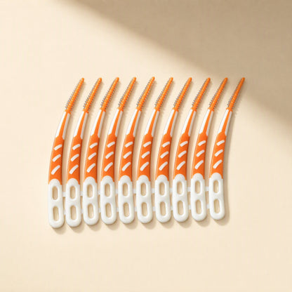 Boxed set of 12 plastic interdental brushes for oral cleaning between teeth - view 5