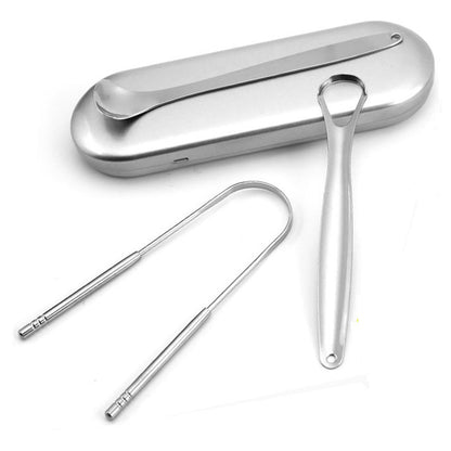 Stainless Steel Tongue Scraper Tongue Cleaner Tongue Scraper Tongue Brush Oral Cleaning Tool Tongue Scraper Artifact - image 3