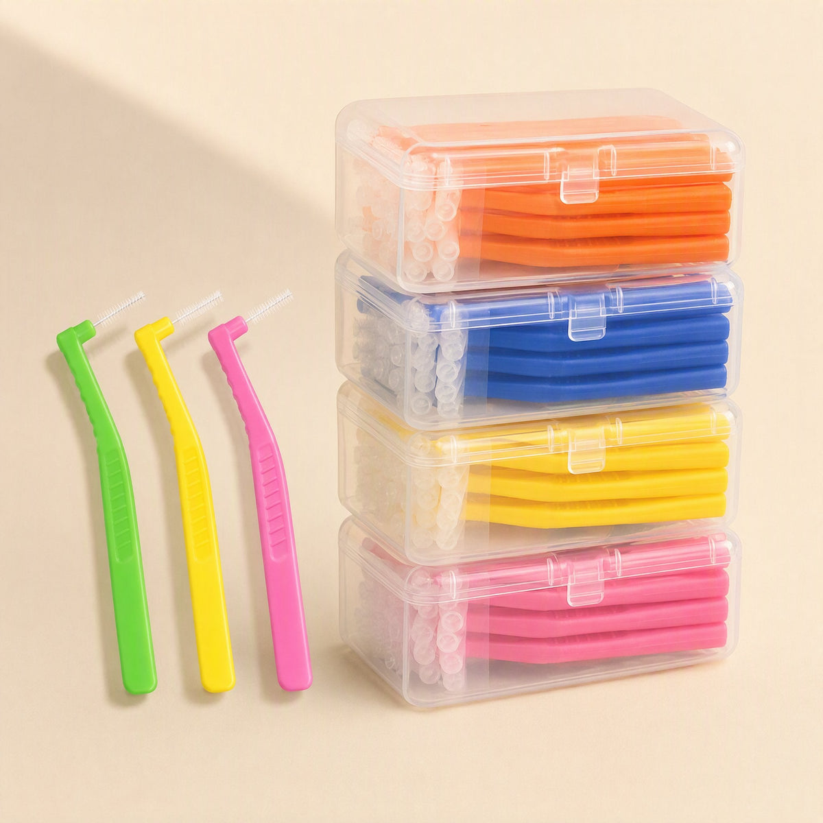Box of 20 L-shaped manual interdental brushes