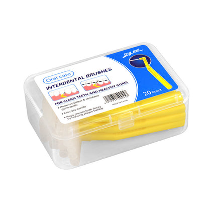 Cross-Border Wholesale Orthodontic Interdental Brush Box with 20 L-Shaped Gap Brushes for Braces Special Interdental Cleaning Gap Brushes - image 5