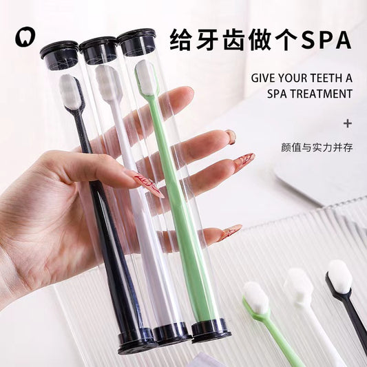 Soft Bristle Toothbrush with Ten Thousand Bristles, Bamboo Charcoal Bristles, Ultra-Fine Dense Bristles, Individually Packaged, Household Gum-Protecting Toothbr - image 1