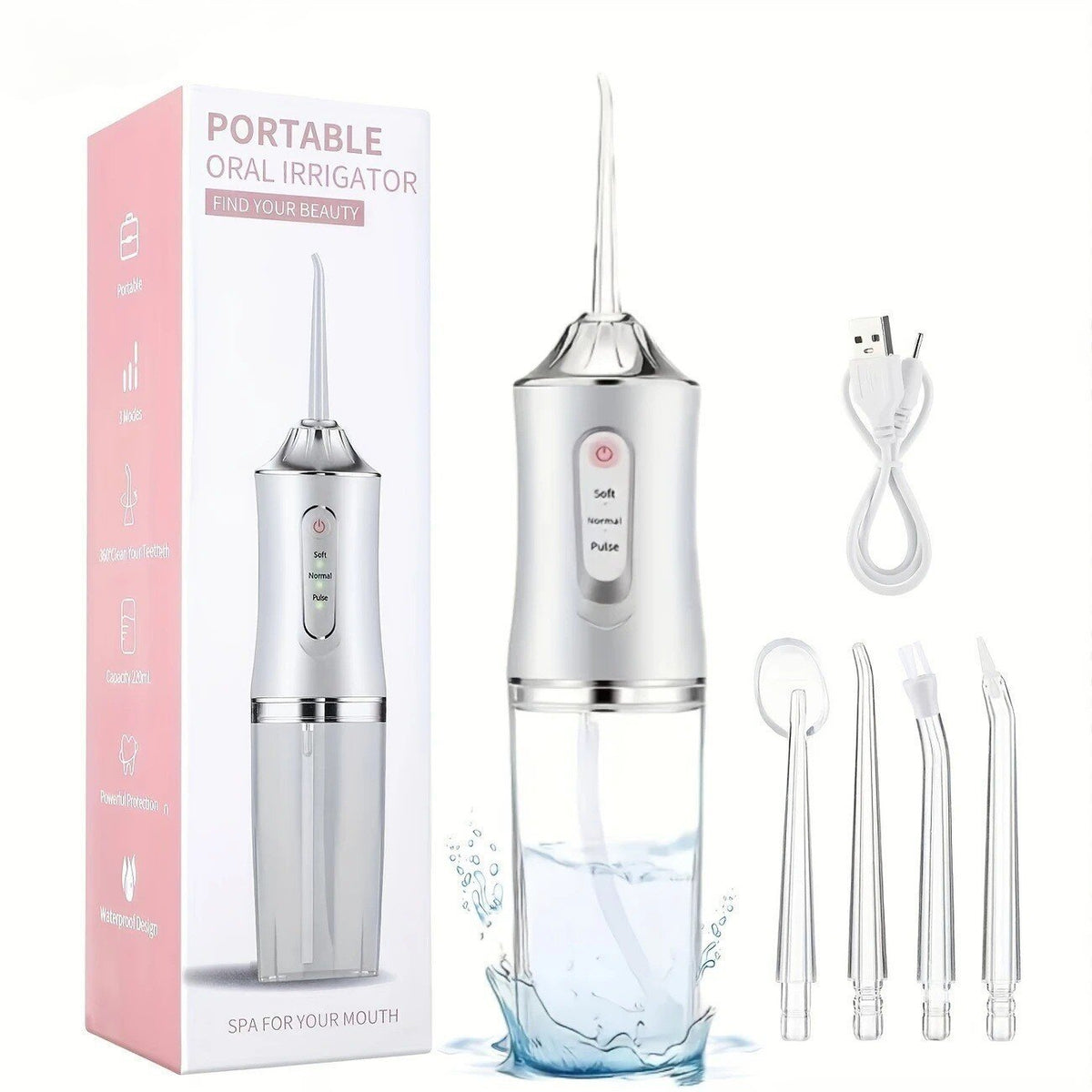 Tooth Rinser Portable Oral Tooth Cleaner Household Mini Tooth Cleaner Tooth Water Flosser Electric Tooth Cleaner Cross-Border - image 1