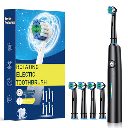 2025 New Rotating Electric Toothbrush Rechargeable Cross-Border English High-End Smart Adult Soft-Bristled Toothbrush - image 1