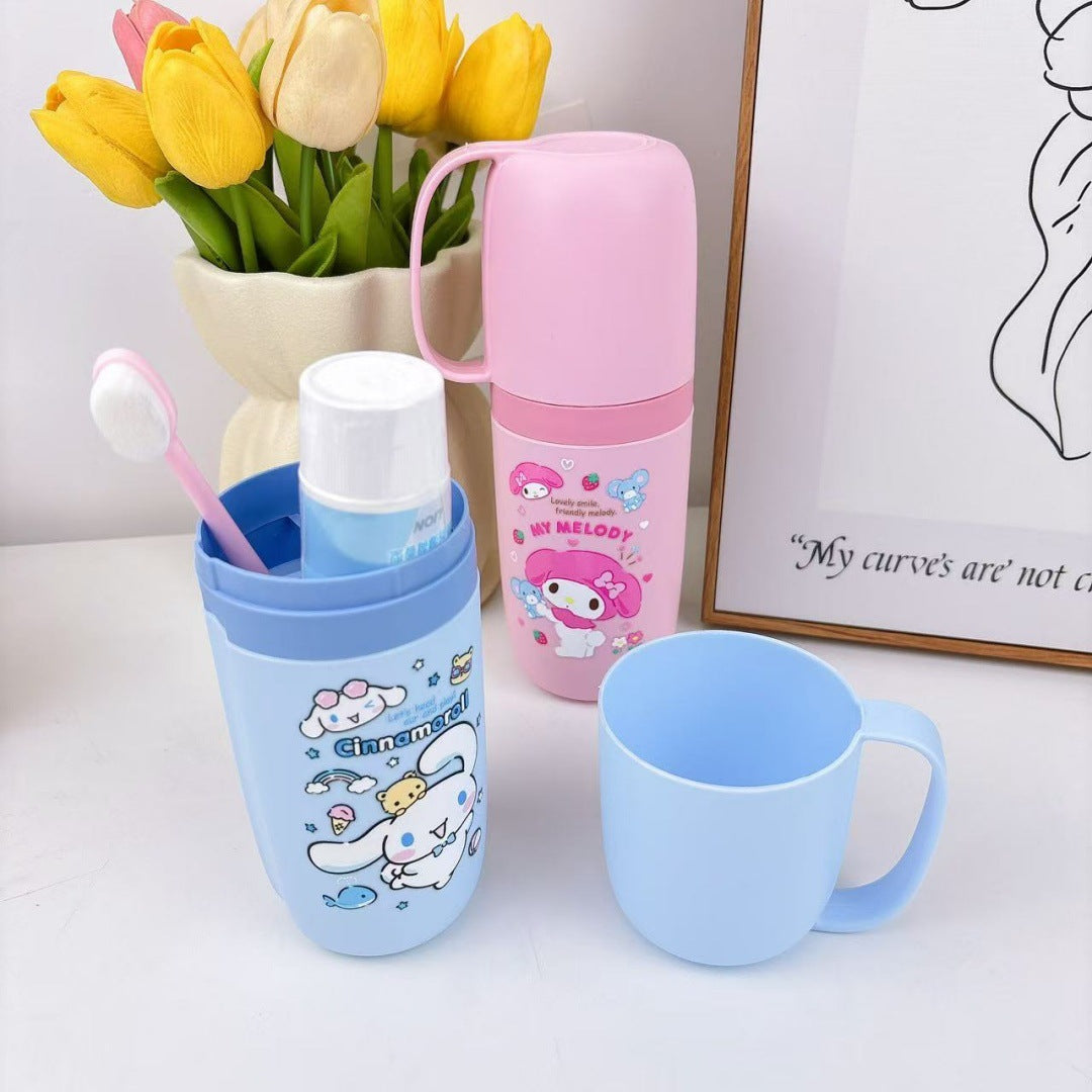 Stitch Travel Carrying Wash Cup Student Dormitory Convenient Dust-Proof Toothpaste Toothbrush Storage Box Toothbrush Cup - image 2