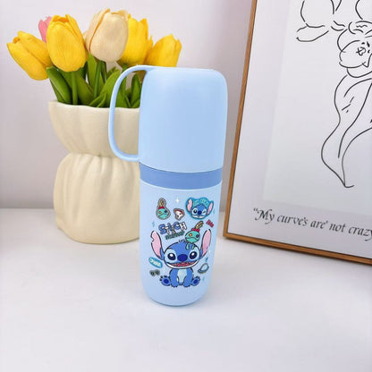 Stitch Travel Carrying Wash Cup Student Dormitory Convenient Dust-Proof Toothpaste Toothbrush Storage Box Toothbrush Cup - image 4
