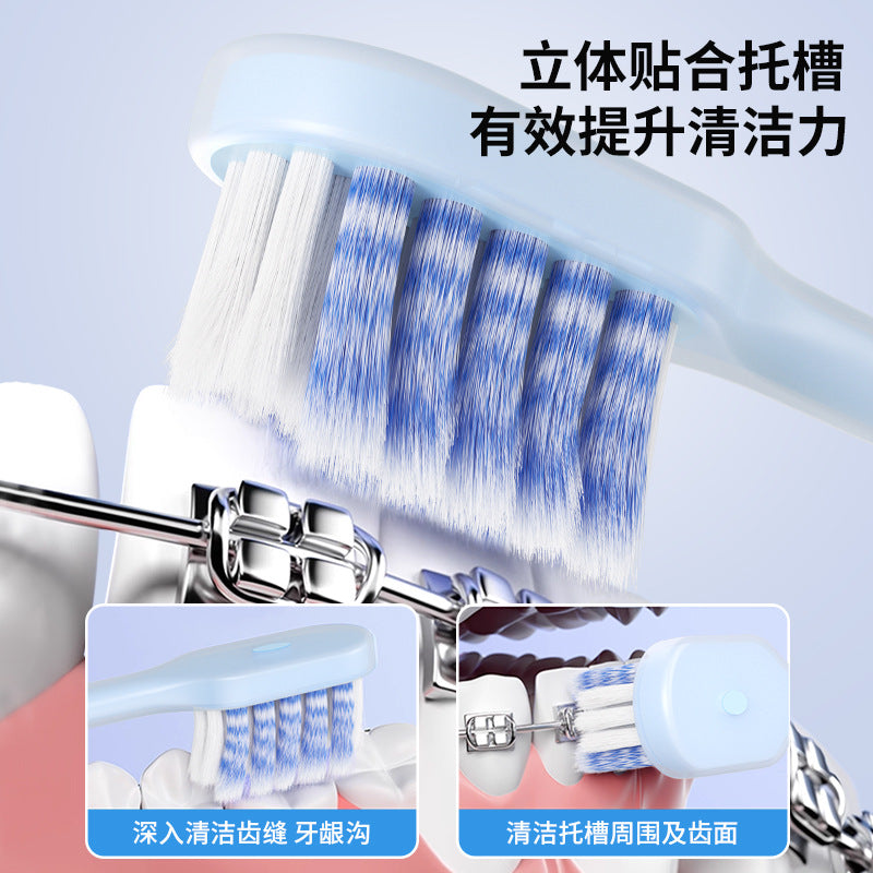 Orthodontic Toothbrush with Soft Bristles, Concave Type, Small Head Toothbrush for Adults and Teenagers to Correct Teeth, Braces and Braces Manufacturer Wholesa - image 3