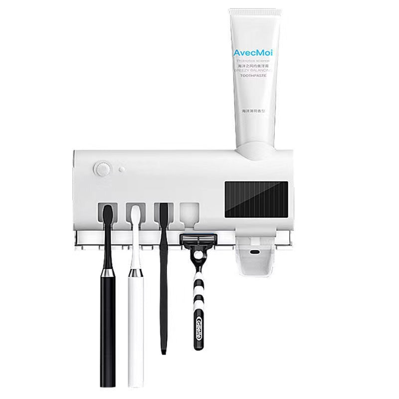Cross-Border Disinfection Toothbrush Holder Uv Tooth Disinfection Device Multifunctional Toothbrush Box Toothpaste Squeezer Toothbrush Storage Device - image 5