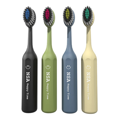 Nsa [4 Pieces in Gift Box] High-End Kidsren's Soft-Bristle Toothbrush, Non-Slip, Cute Mountain-Shaped Convex Surface, Tooth Cleaning and Gum Protection - image 5
