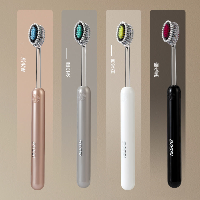 Little Doctor Light Luxury Mountain-Shaped Toothbrush Olive Head Spiral Elastic Soft Bristles High-End Teeth Cleaning Brush Gum Protection Adult Household Use - image 4