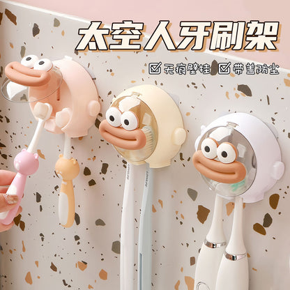 Astronaut Toothbrush Rack Wall-Mounted Electric Toothbrush Storage Rack Bathroom Punch-Free Student Dormitory Rack - image 1