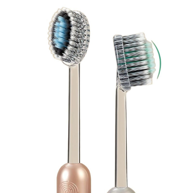 [Pair Pack] Olive Head Spiral Elastic Soft Hair Convex Light Luxury Mountain Toothbrush Removable Toothbrush Wholesale - image 5