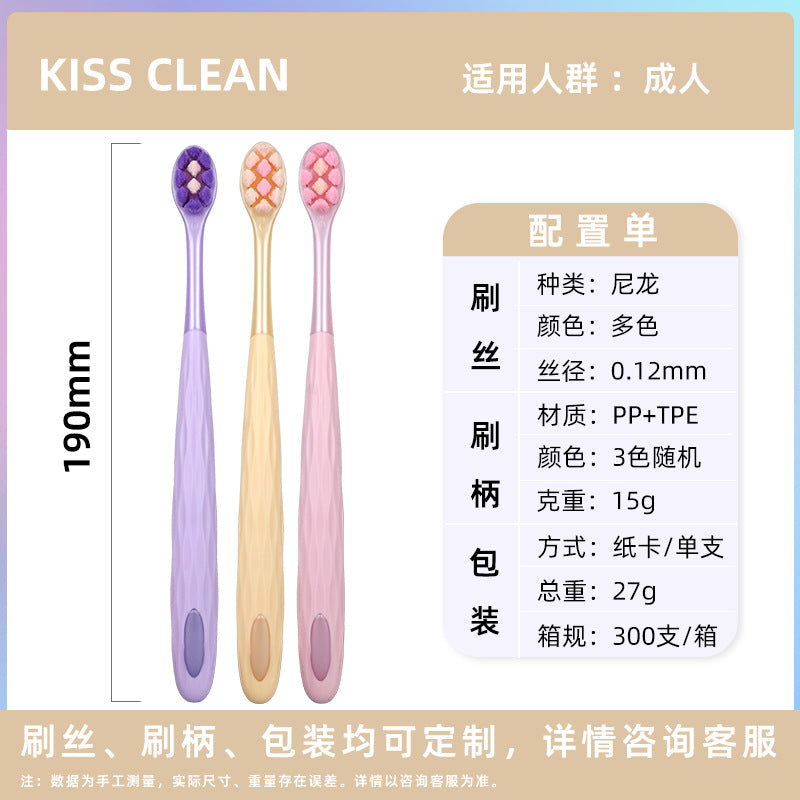 Universal Manual Toothbrush with Wide Head and Soft Bristles, Premium Toothbrush with Small Head for Gum Protection, Individually Packaged Toothbrush, Custom Wh - image 4