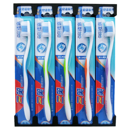 Sanxiao Toothbrush 998t Fresh and Double-Protected Filament Soft-Bristled Adult Household Toothbrush 998N Medium-Bristled Genuine Wholesale and Retail - image 3
