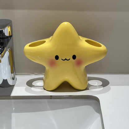 [Tik Tok Hot Style] Star Toothbrush Holder Bathroom Household Toothbrush Storage Tube Hand Electric Toothbrush Storage Rack - image 4