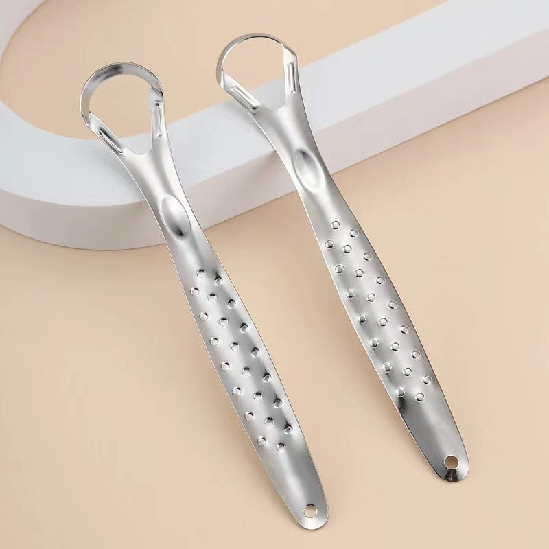 Stainless Steel Tongue Scraper Tongue Cleaner Tongue Scraper Tongue Brush Cleaning Tongue Coating to Remove Bad Breath Oral Care Worker - image 3