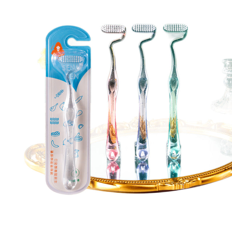 S-Type Toothbrush Soft-Bristled Family Size Household Vertical Brush Adult Special-Shaped Gum Tongue Coating Tooth Gap Efficient Cleaning Massage Brush - image 5
