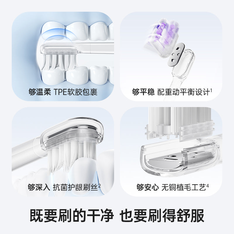 Aft Compatible Replacement Brush Heads for Laifen Electric Toothbrushes, Soft Rubber Toothbrush Heads Wholesale - image 2