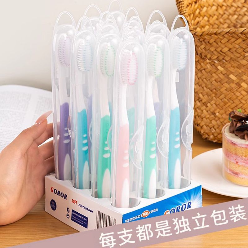 Toothbrush with Soft Bristles for Adults, Wide Head, Women and Men, Couples, Postpartum Period, Pregnant Women, Ultra-Fine Independent Packaging, Household Inte - image 1