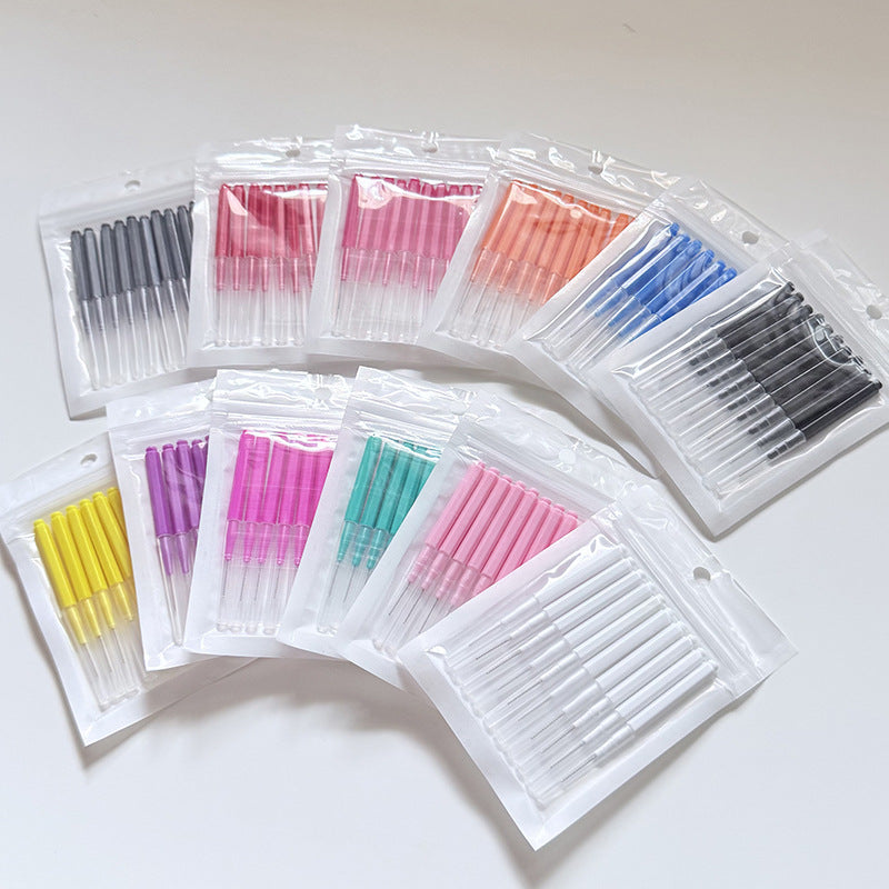 10-Pack I-Shaped Interdental Brushes in Various Colors, Orthodontic Tooth Gap Cleaning Floss, Portable - image 2