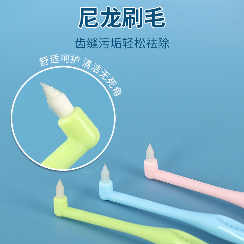 Single Hole Orthodontic Toothbrush Corrector Teeth Braces Cleaning Toothbrush High Density Pointed Head Bundled Small Head Single Hole Toothbrush - image 2