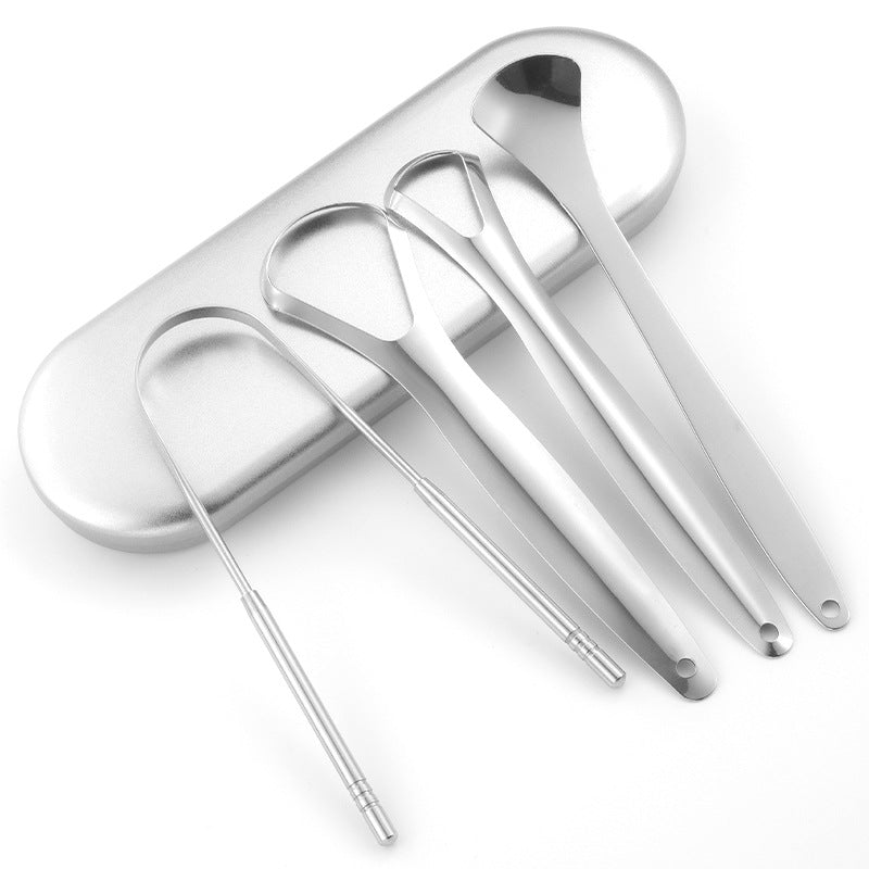 Tongue Cleaner for Men and Women, Tongue Scraping Board, Tongue Removal, Oral Cleaning, Stainless Steel Tongue Brush - image 3