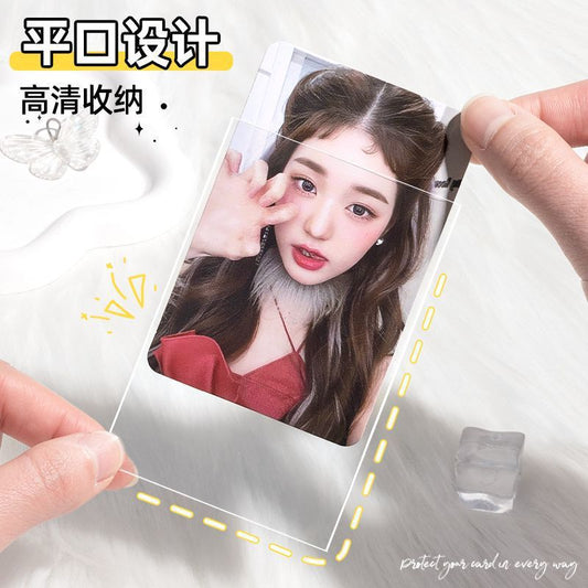 Korean Popcorn Card Film Card Holder 20 Silk Flat Mouth 0.1mm Idol Photo Card Protective Film Cpp High Transparent Card Holder - image 2