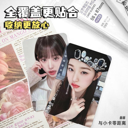 Korean Popcorn Card Film Card Holder 20 Silk Flat Mouth 0.1mm Idol Photo Card Protective Film Cpp High Transparent Card Holder - image 3