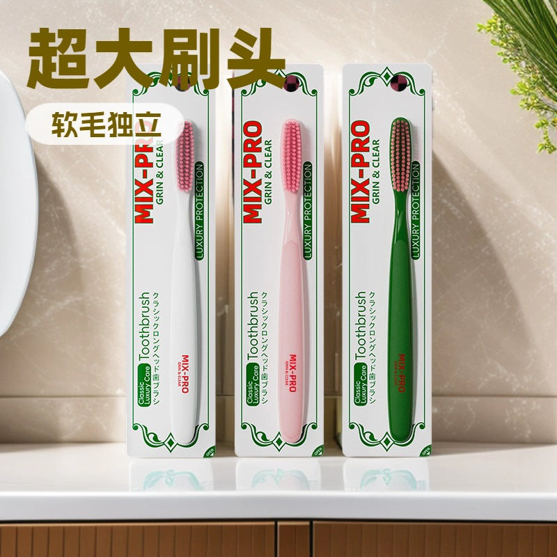 Classic Single Toothbrush Similar to Sam'S, Soft Bristles, Adult, Extended Brush Head, Large Head, Household Couple Toothbrush Wholesale - image 1