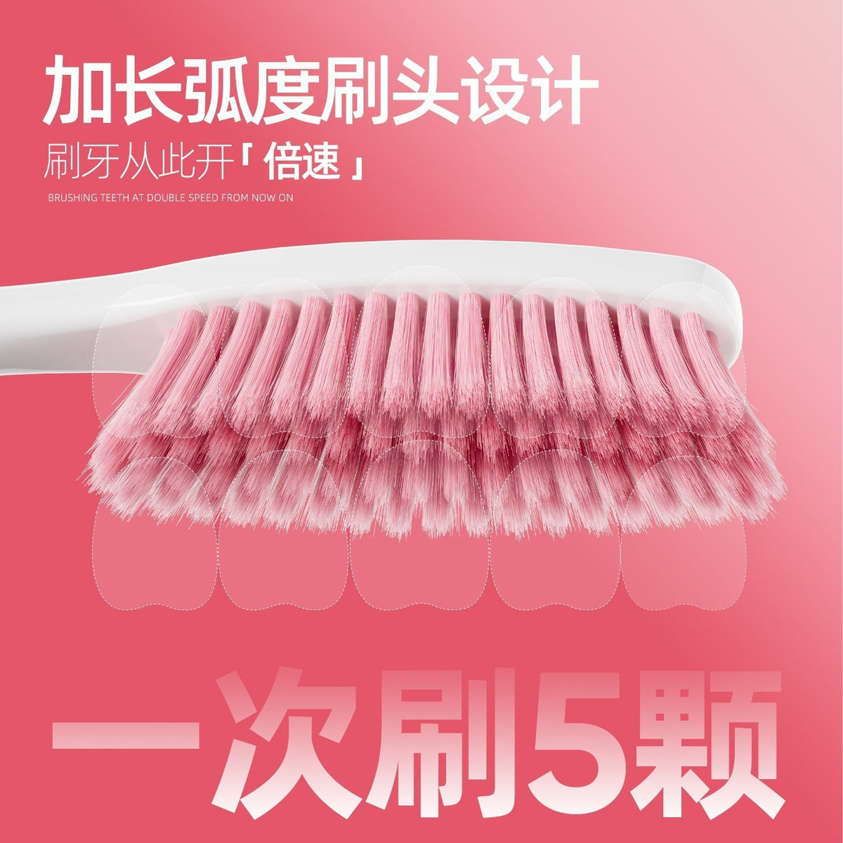 Classic Single Toothbrush Similar to Sam'S, Soft Bristles, Adult, Extended Brush Head, Large Head, Household Couple Toothbrush Wholesale - image 4