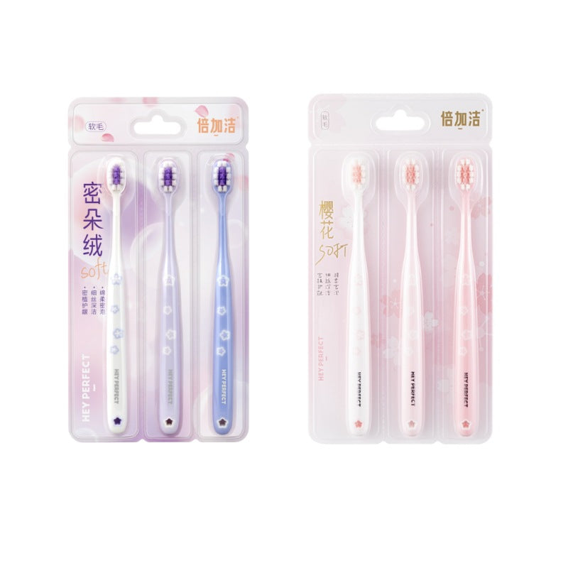 Sakura Filament Soft Bristle Toothbrush Adult Gum Protection for Men and Women Ultra-Fine Bristles Cute Tooth Plaque Cleaning Toothbrush Wholesale - image 5